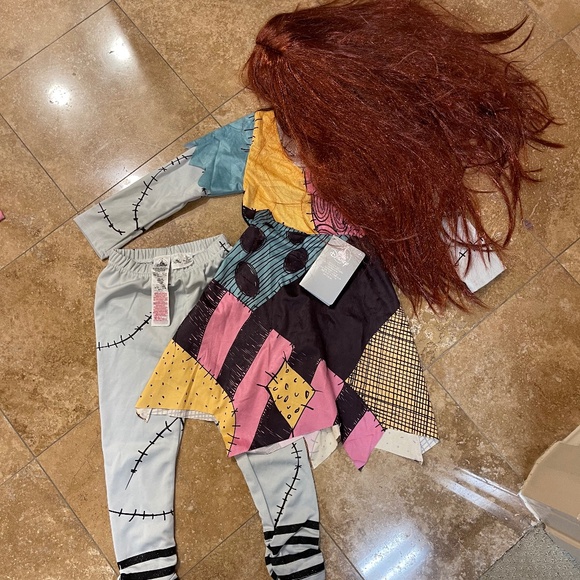Disney Sally Costume (Dress, Pants, Wig) Size 4T - Picture 1 of 5